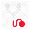 Stethoskop Tierarzt Werkzeug Herzschlag Monitor Symbol