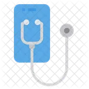 Gesundheitscheck Smartphone Stethoskop Symbol