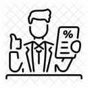 Steuerberater Buchhalter Manager Symbol
