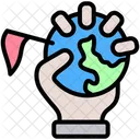 Steuerung Welt Hand Symbol