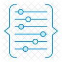 Steuerung Einstellung Equalizer Symbol