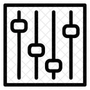 Steuerung Equalizer Anpassung Symbol
