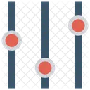 Steuerung Equalizer Anpassung Symbol