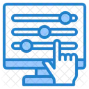 Steuerung Equalizer Einstellung Symbol