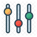 Steuerung Einstellung Equalizer Symbol