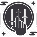 Konfiguration Steuerung Equalizer Symbol