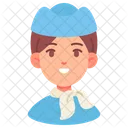 Frau Avatar Stewardess Symbol