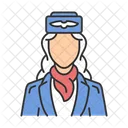 Stewardess Air Hostess Icon