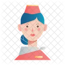 Stewardess Madchen Avatar Symbol