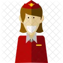 Stewardess Professional Worker Icon