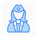 Stewardess Attendant Avatar Icon