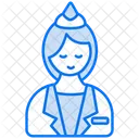Stewardess Attendant Avatar Icon