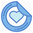 Sticker Heart Design Icon
