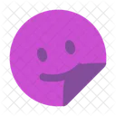 Sticker Smile Circle Icon