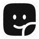 Sticker Smile Square Icon