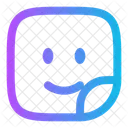 Sticker Smile Square Icon