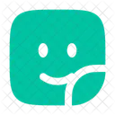 Sticker Smile Square  Icon