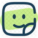 Sticker Smile Square Icon