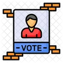 Sticking Election Campaign Icon