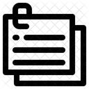 스티커 노트 압정 아이콘