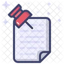 Sticky Note Pin Document Icon