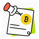 Sticky Notes Sticky Papers Bitcoin Report Icon