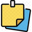 Sticky Notes Memo Stationery Icon