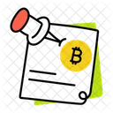 Sticky Notes Sticky Papers Bitcoin Report Icône