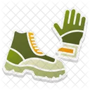 Stiefel Handschuhe Schutz Icon