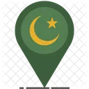 Stecknadel Standort Ramadan Symbol