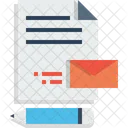 Stift Dokument Mail Symbol