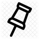 Stift Reisszwecke Befestigung Symbol