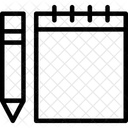 Stift und Block  Symbol