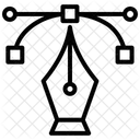 Stiftspitze Feder Bearbeitungswerkzeuge Symbol