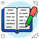 Schreiben Mit Stift Schreiben Mit Fullfederhalter Notizbuch Icon