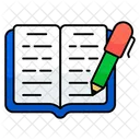 Schreiben Mit Stift Schreiben Mit Fullfederhalter Notizbuch Icon