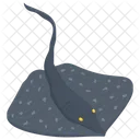 Stingray Roughtail Stingray Sea Creature Icon