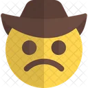 Stirnrunzelnder Cowboy  Symbol