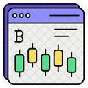 Acciones En Linea Mercado En Linea Icono