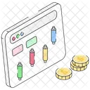 Stock Exchange Trading Candlestick Chart Icon