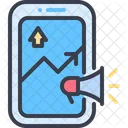 Stock Market Investment Smartphone Icon