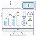 Stock Market Stock Exchange Data Analytics Icon