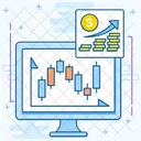 Stock Market Stock Exchange Data Analytics Icon