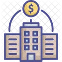 Stock Market Trade Center Bank Icon