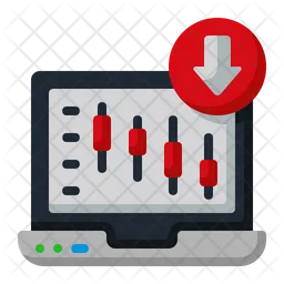 Stock Market Down  Icon