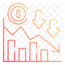 Stock market down  Icon