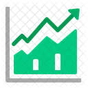 Stock Market Growth Diagram Analysis Icon