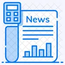 Stock Market News Press Release Newspaper Icon
