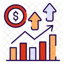 Stock market up  Icon