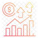 Stock market up  Icon
